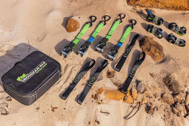 RATCHET TIE DOWN KIT | 1 IN. X 11.8 FT. (4 PACK)